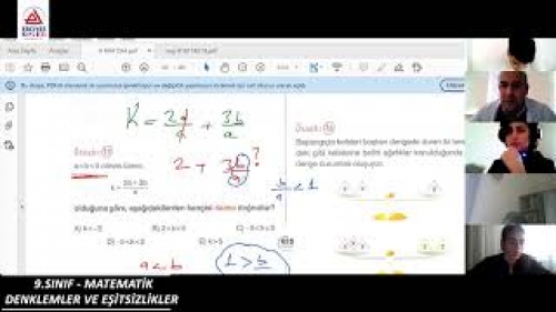 9.Sınıflar | Matematik | Denklemler ve Eşitsizlikler