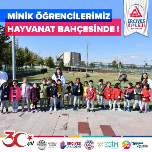 MİNİK ÖĞRENCİLERİMİZ HAYVANAT BAHÇESİNDE!