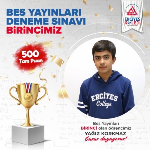 İŞTE TAM PUAN İŞTE ERCİYES KOLEJİ!