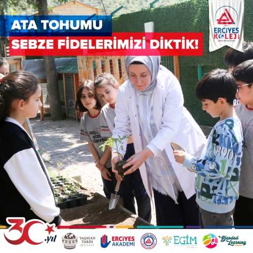 ATA TOHUMU SEBZE FİDELERİMİZİ DİKTİK!