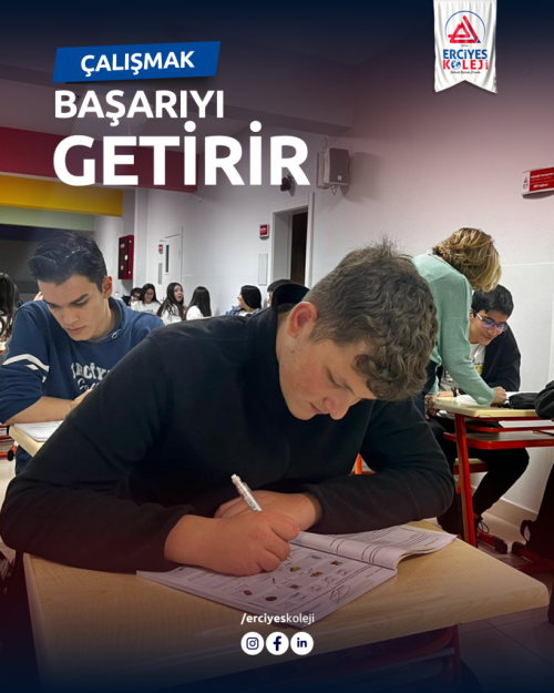 ÇALIŞMAK BAŞARIYI GETİRİR!